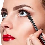 KALIONE 10 Pack Flat Eyebrow Tint Brush Angled Eyeliner Brush Set Ultra Thin view 5
