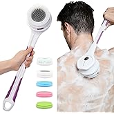 Electric Body Brush,5 Attachments Brush Heads Electric SPA Spin Scrubber for Shower Bathing Cleansing Wash Deep Cleaning with Silicone Rechargeable IPX7 Waterproof