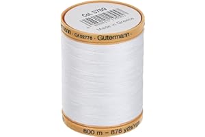 GÜTERMANN Gutermann 25049 Natural Cotton Thread Solids 876 Yards-White