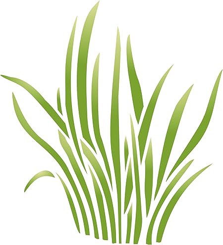 Amazon.com: Grass Stencil, 6.5 x 7.5 inch (S) - Leaves Plant Garden ...
