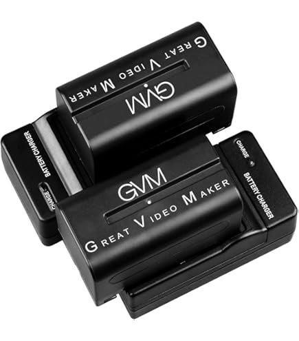 Amazon.com : GVM 2 Pack NP-F750/770 Battery and Charger 4400mAh