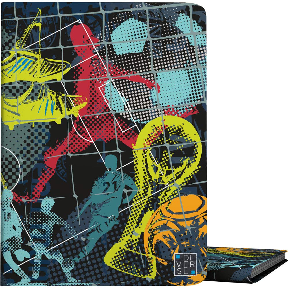 Grafoplás 1332196 Transparent Binder, A4 Size, Polypropylene Lids, Fun Football Design