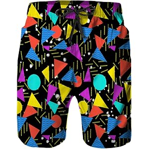 Zhitrading Mens Swim Trunks with Mesh Lining,Quick Dry Swimsuit Board Shorts Beach Pants Swimwear Bathing Suits