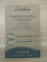 Easkep Tongue Scraper 2 Pack Wide-Head Stainless Steel Cleaner Box Included view 8