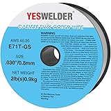 YESWELDER Flux Core Gasless Mig Wire, Mild Steel E71TGS.030-Diameter, 2-Pound Spool