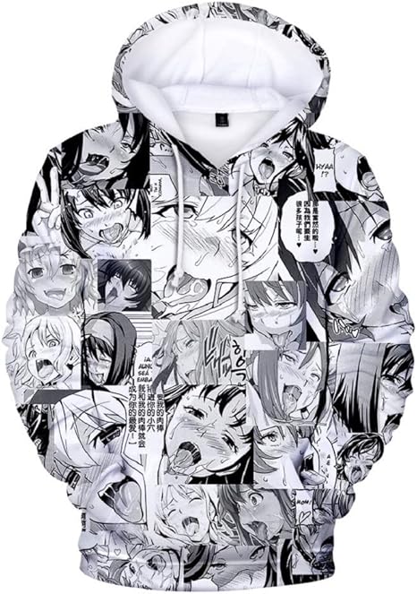 Amazon Co Jp アヘ顔 Ahegao パーカー セーター 長袖 3dプリント フード付き カジュアル コスプレ衣装 アニメ ファッション レディース メンズ 親子服 子供 大人 男女兼用 おしゃれ ホビー 通販