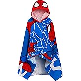 Spiderman Hooded Towel 100% Cotton Dress Up Avengers Poncho Kids Bath Beach Towel Swimming Wrap Boys Changing Robe