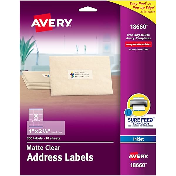 Amazon.com: Avery Clear Easy Peel Address Labels for Laser ...