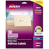 AVERY Matte Frosted Clear Address Labels for Inkjet