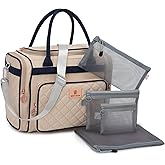 BHAFEM Baby diaper bag tote large baby bag, Diaper tote caddy breast pump bags