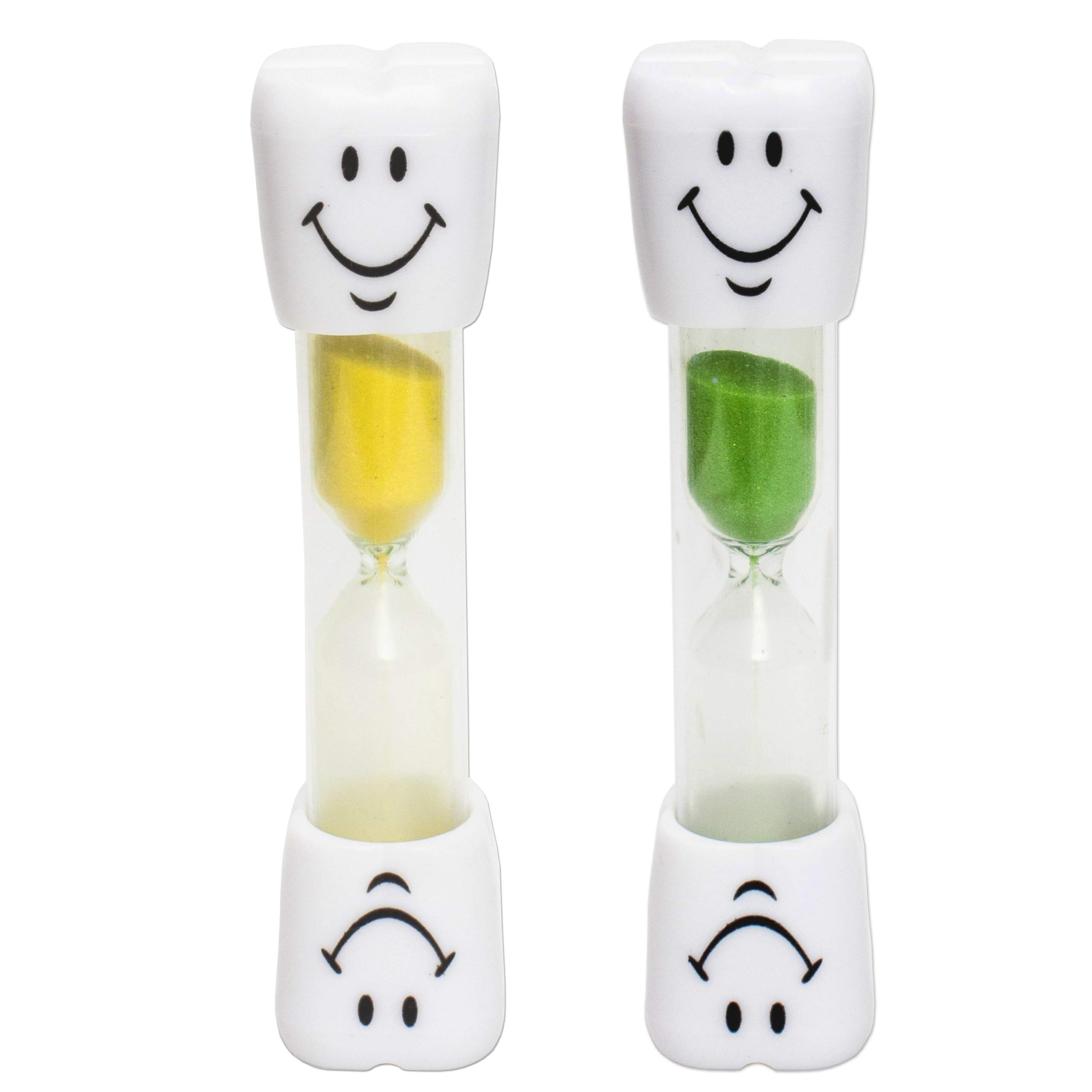Smile Sand Egg Timer - 2 minute Timer (Set of 2) (Yellow and Green) — image 1