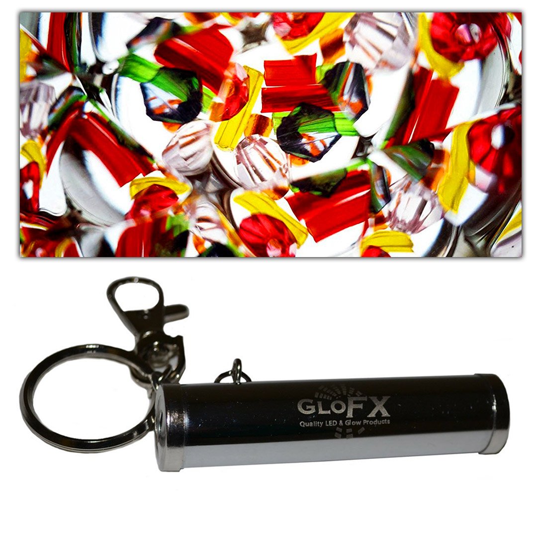 GloFX Kaleidoscope Keychain Metal and Glass Portable Kaleidoscopic