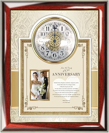 Joyeux Anniversaire Personnalises Poetry Mari Ou Femme Coffret Cadeau Pour Un Petit Ami Horloge Murale Avec