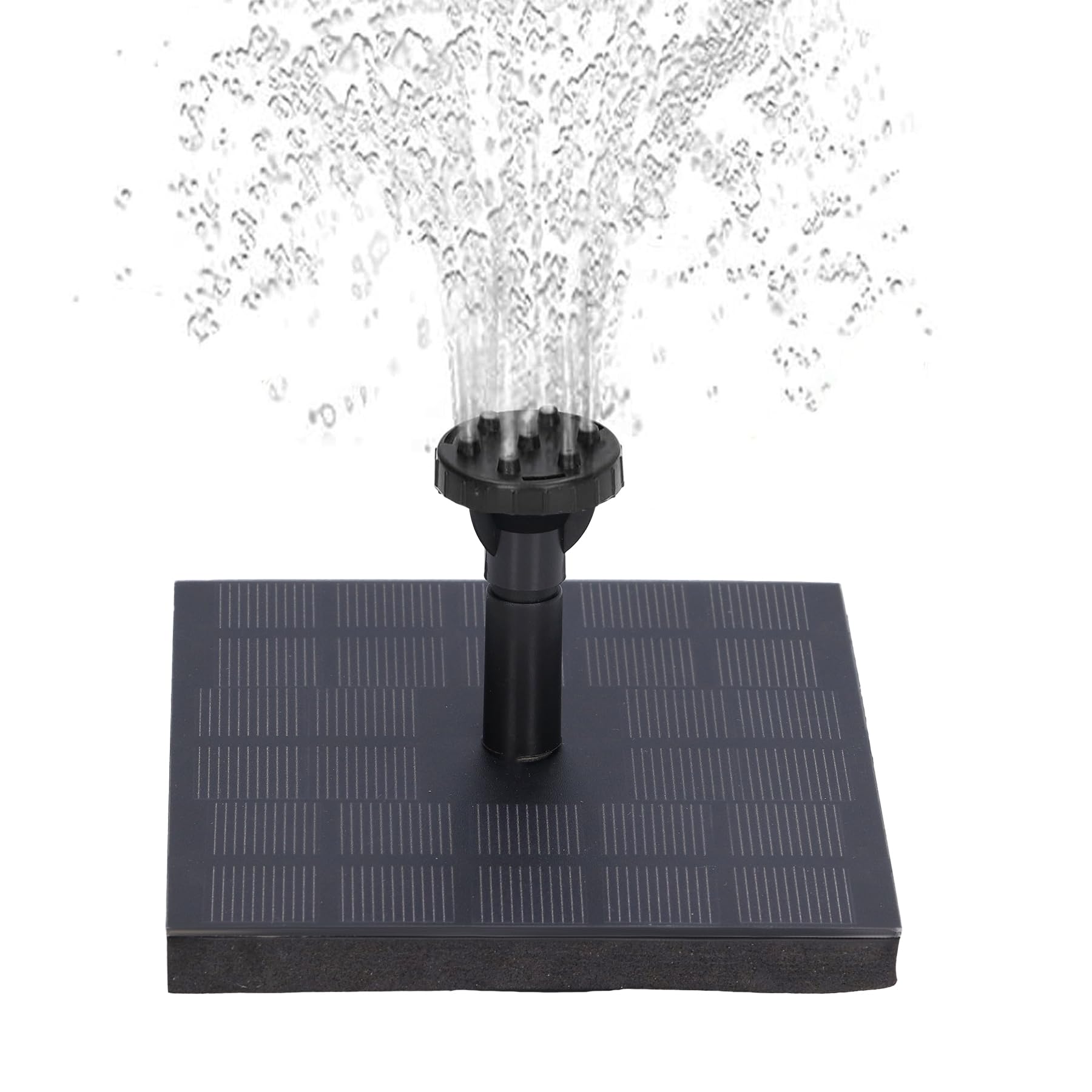 FLEXMAN 7V 1.4W Solar Bird Bath Fountain Pump, 4.3X4.3in Square Floating Solar Fountain Pump, Outdoor Waterscape Fountain for Small Pond, Fish Tanks
