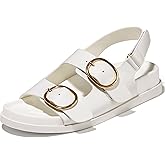 Lovee Cosee Flat Sandals for Women with Cushioned Footbed Open Toe Double Buckle Adjustable Hook-Loop Dress Summer Sandals Casual Beach Pool Party