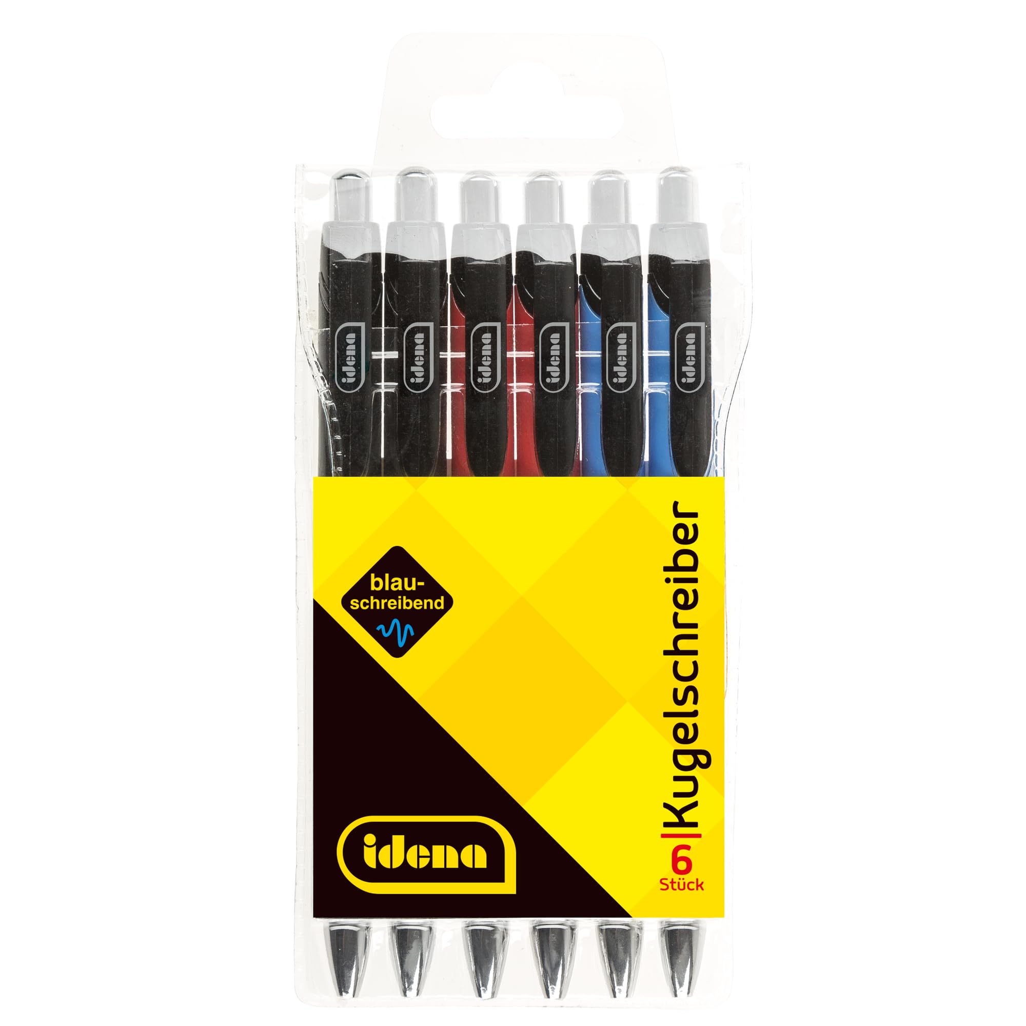 Idena 500291 Ballpoint Pen Set of 6 Blue Ink