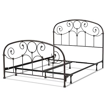Grafton Complete Bed With Metal Scrollwork Panels And Decorative