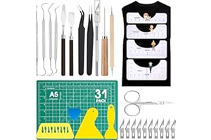 JTIEO 31Pack Weeding Tools for Vinyl Vinyl Tools Weeding Tools Weeding Kit for Weeding Vinyl, DIY Craft, Silhouettes,Cameos, Cutting,Lettering, Scrapbook