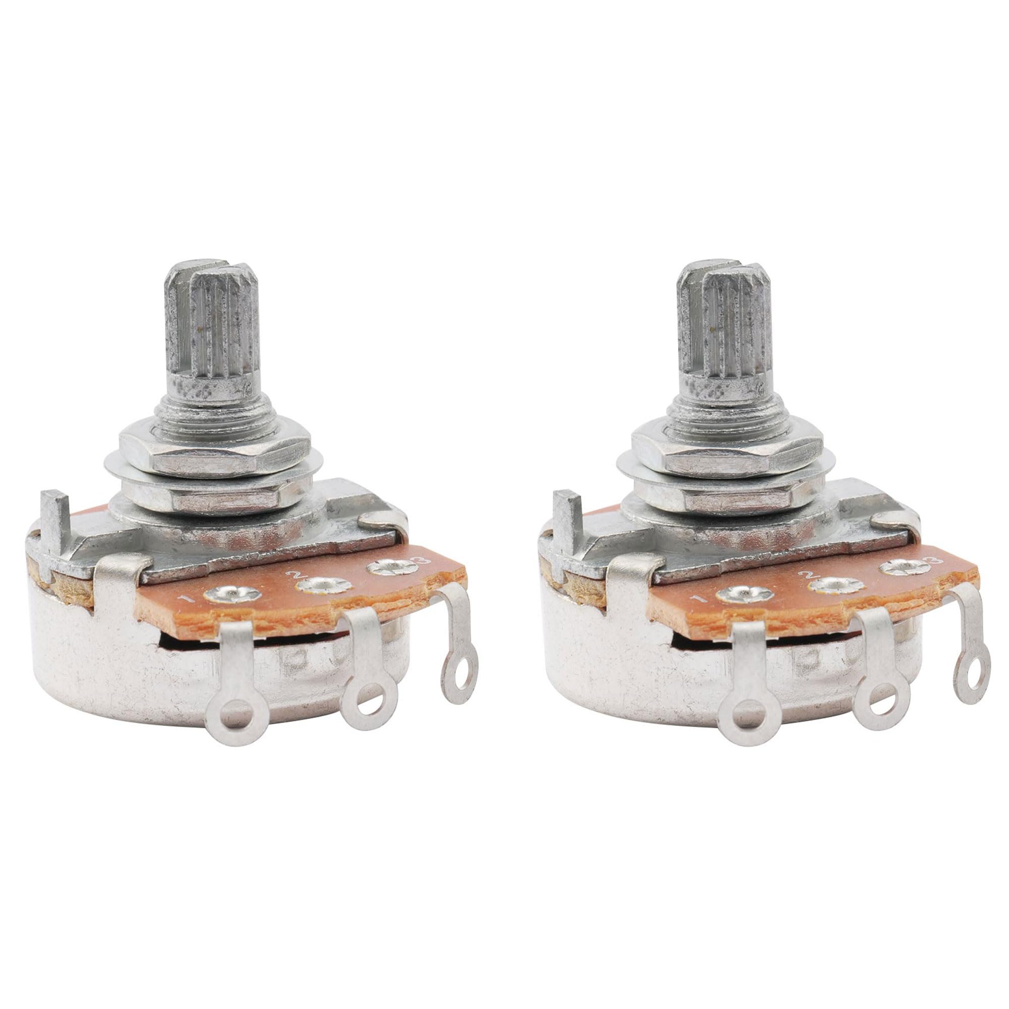 Musiclily Metric Full Size 15mm Split Shaft Pots A500K Guitar Potentiometers (2 Pieces)