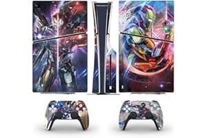 PEYANZ Skin Compatible with PS5 Slim Console(Disk Edition) and Controllers Vinyl Sticker, Durable, Scratch Resistant, Bubble-Free