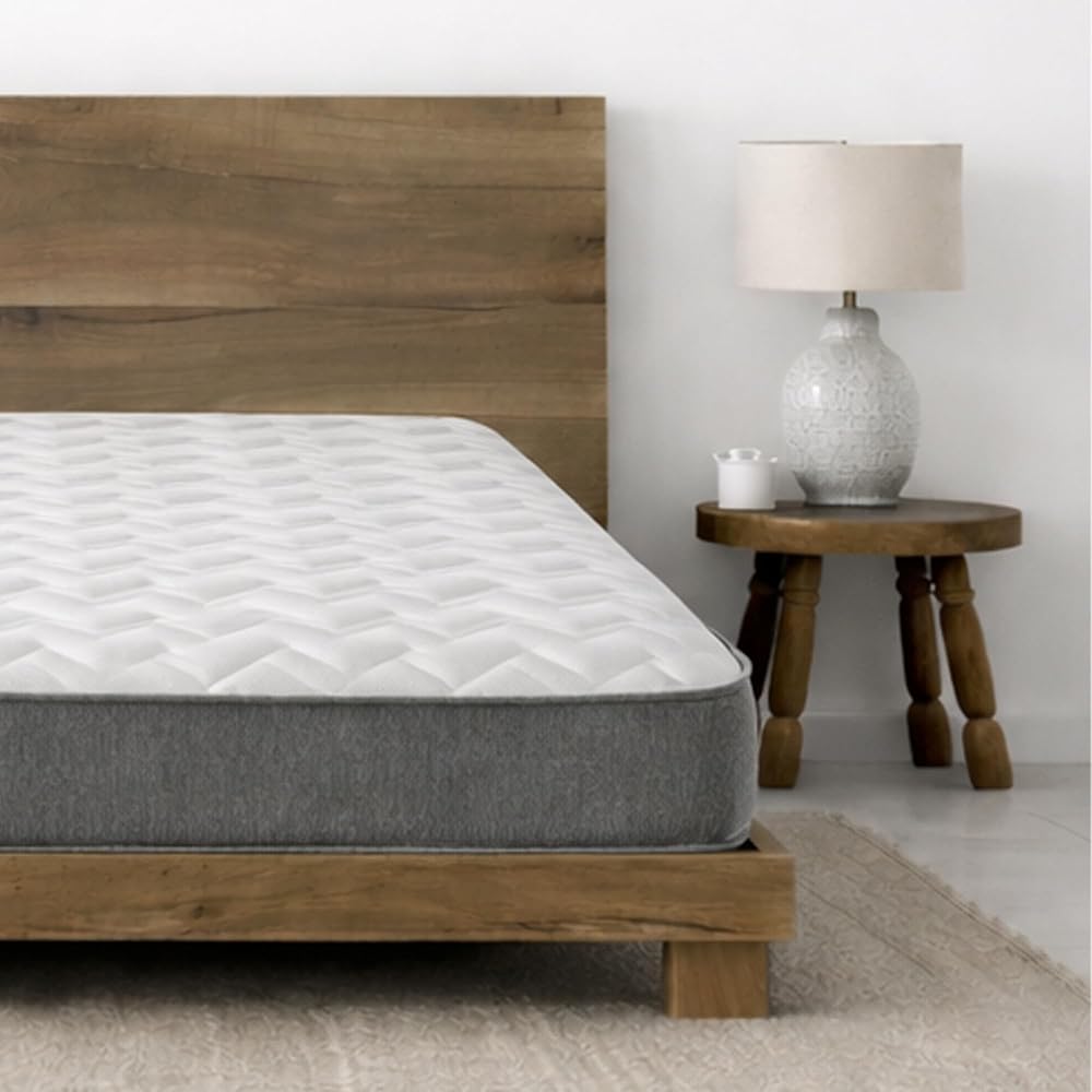 Starlight Beds Small Double Mattress with Springs & Memory Foam Grey Zig Zag