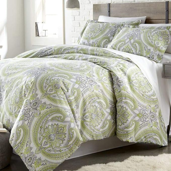 HNU 2 Piece Traditional Damask Comforter Set Twin Size