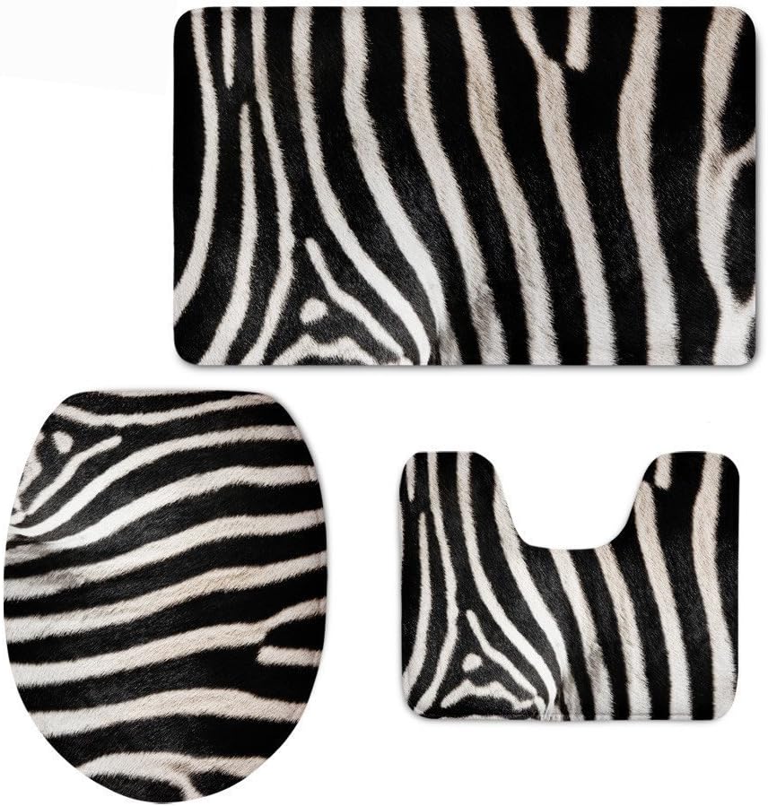 RedBeans baño Classic Negro y Blanco Rayas Zebra Set con PHc ...