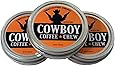 Cowboy Coffee Chew (Pack of 3) Quit Chewing Tin Can Non Tobacco Nicotine Smokeless Alternative to Dip Snuff Snus Leaf