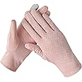 INOGIH Women Sunblock-Fingerless Gloves UV-Sun-Protection Driving Non-Slip Outdoor Gloves for Women Girls