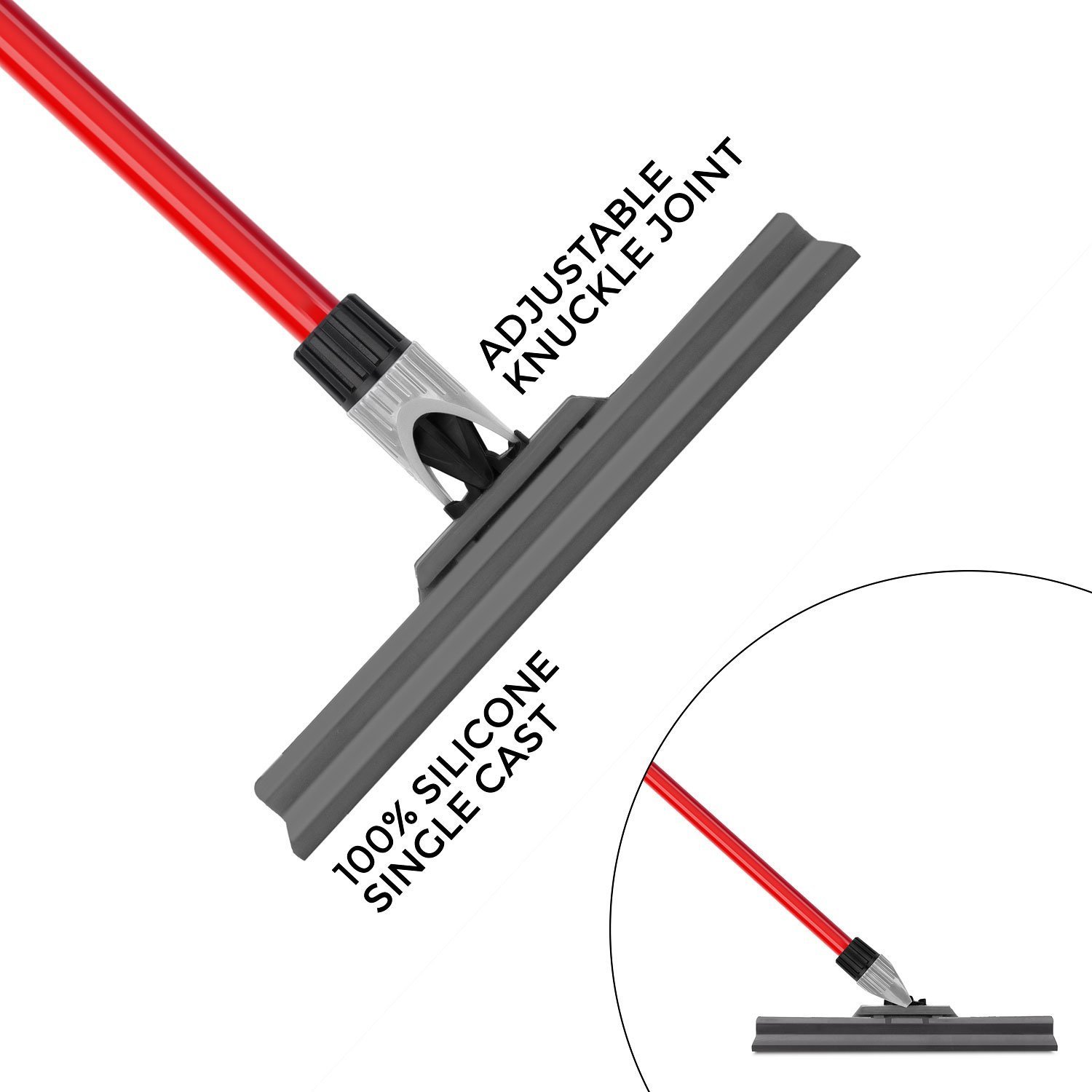 Floor Squeegee By Ravmag Uber Durable Silicone Blade (12 Inch Wide
