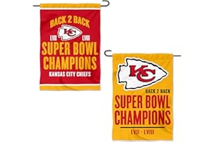 WinCraft Kansas City Chiefs Super Bowl 2024 Champions Double Sided Garden Flag