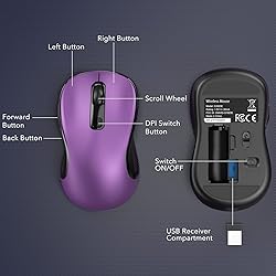 Deeliva Wireless Mouse, Computer Mouse Wireless