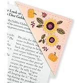 Personalized Hand Embroidered Corner Bookmarks for Women-Seasons Felt Triangle Page Stitched Leather Bookmark,Unique Cute Flower Embroidery Book Marker Clip for Book Lovers' Gifts (Autumn)