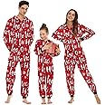 Cysincos Family Matching Christmas Pajamas Set Xmas Pjs Set Soft Long Sleeve Holiday Sleepwear Outfits for Women Men Couples