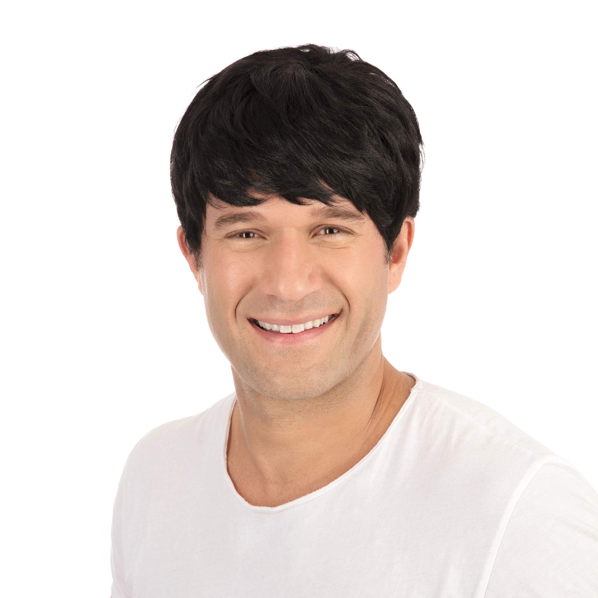 Short Black Wig for Male - 1 Piece - Authentic Design, Perfect Accessory for 1970s-Themed Parties, Music Festivals, Cosplay, & More Halloween — image 1