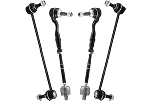 Rockplanet Suspension Tie Rod Assembly & Sway Bar Link Front Kit Compatible with BMW 5 6 7 Series 528i 535i 550i 640i 650i 740i 740Li 740Ld 750i 750Li 760Li Alpina B6 B7 B7L Front Suspension Kit