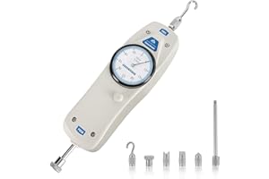 BAOSHISHAN 50lb Push Pull Force Gauge Force Tester Meter with Calibration Certificate and Carrying Case, for Tension and Compression Load Plug Force Destructive Tests School Teaching DL-50LB