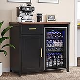 GDLF Coffee Bar with Mini Fridge Space, Mini Fridge Cabinet Stand๏ผLiquor Wine Cabinet for Dorm, Kitchen or Office, 39.4" W X 20.9" D Tabletop