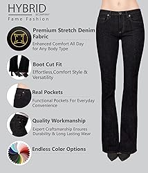 Hybrid & Company Women's Skinny Bootcut Stretch
