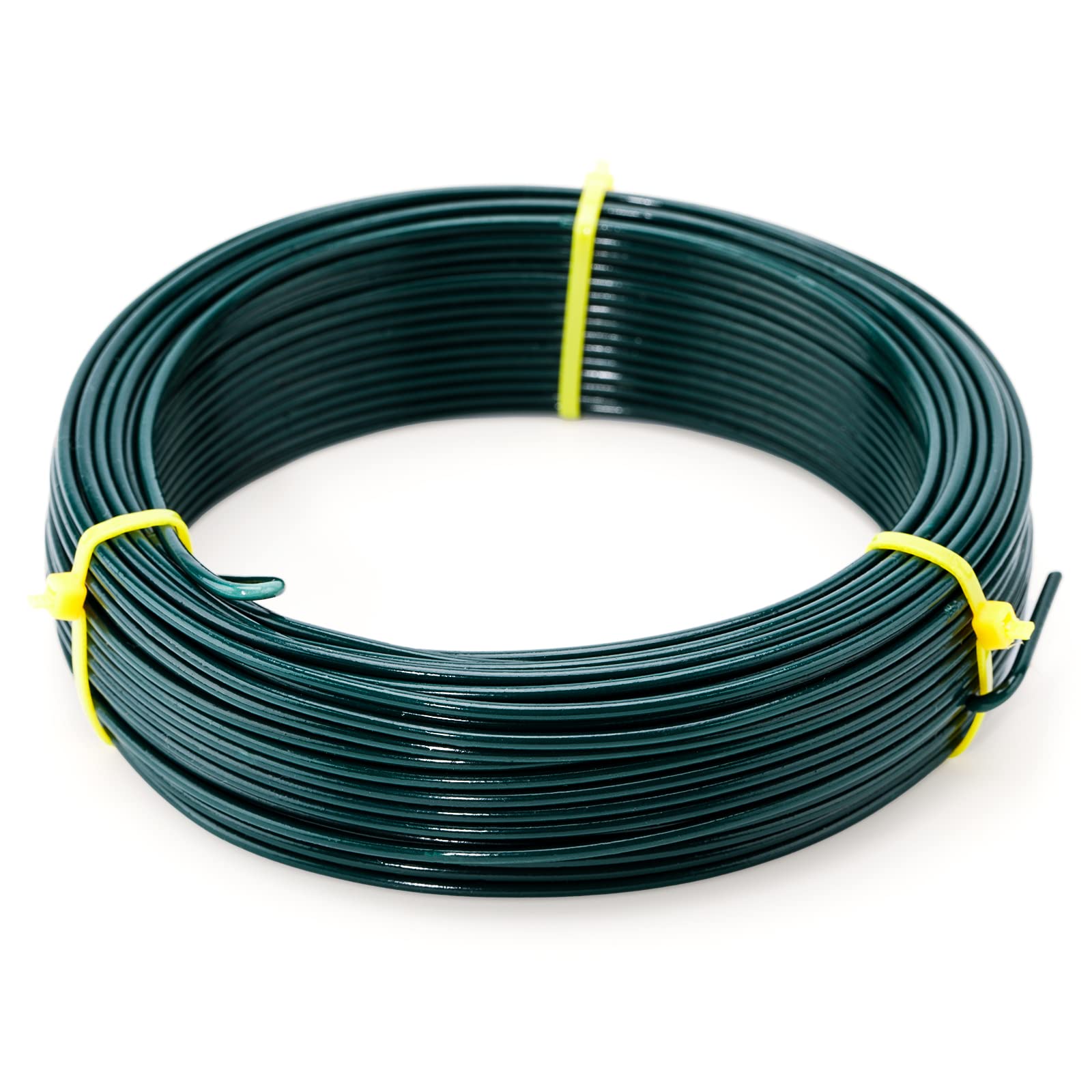 KINGLAKE 30.5m Green Garden Wire 2mm Plastic Coated Twist Plant Training Wire for Climbing Plants Support Fence Trellis