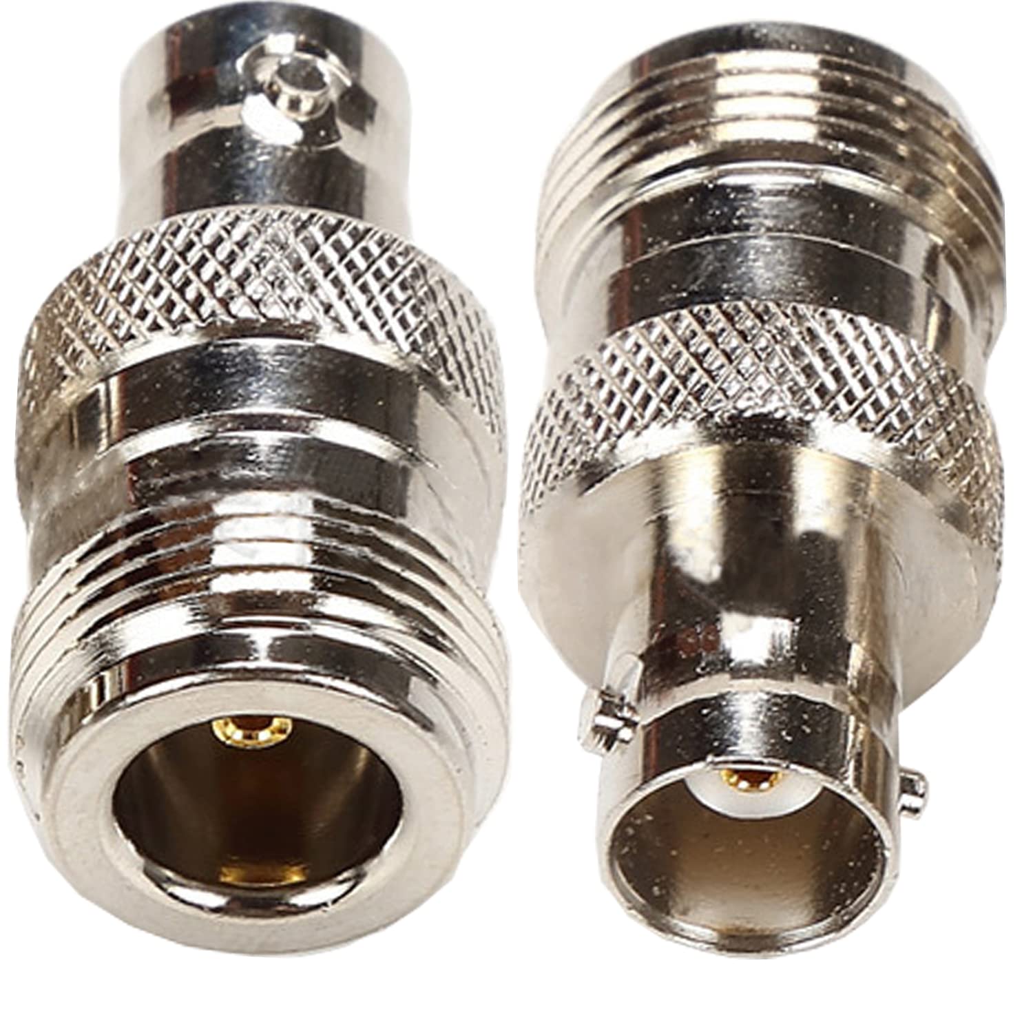 Fohevers 2 Pcs N Female Jack to BNC Female Adapter for RF WiFi Antenna Extension Cable Telecom BNC to N-type Coaxial Connector Broadcast Radios Wi-Fi
