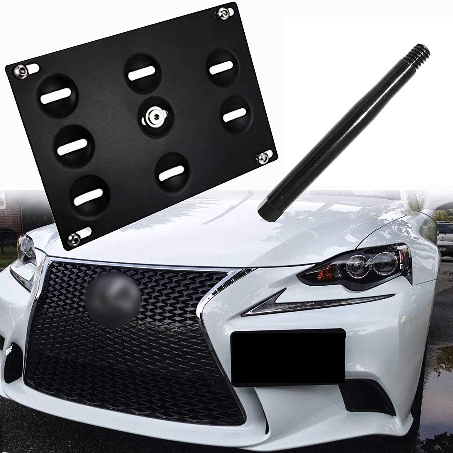Automotive Gold Xotic Tech JDM Bumper Tow Hook License Plate Mount