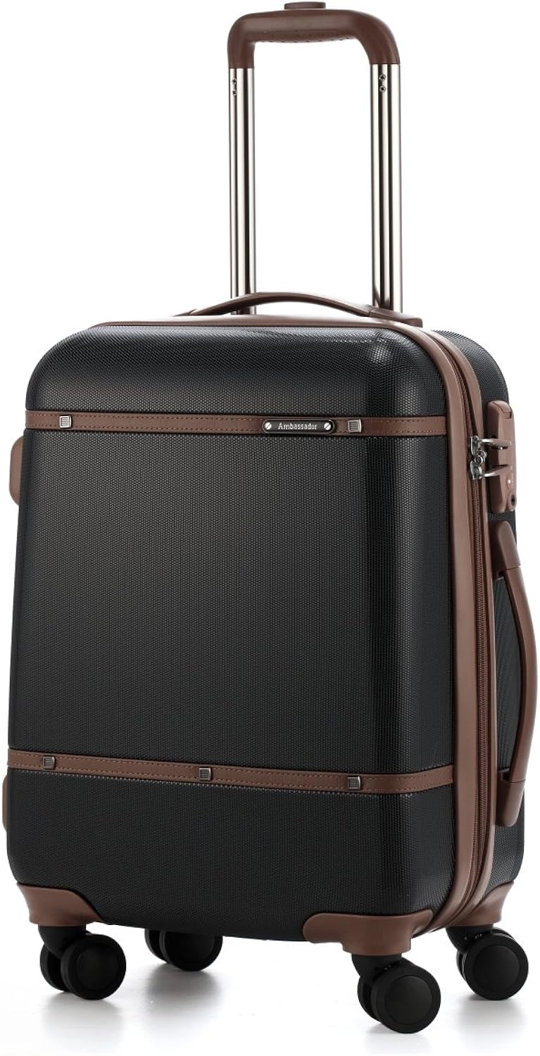 Ambassador 20 Inch Carbon Fiber Texture Expandable Carry