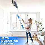 Wlich 8 PCS Microfiber Duster Set Telescopic 41-210 cm 250 cm Reach view 3