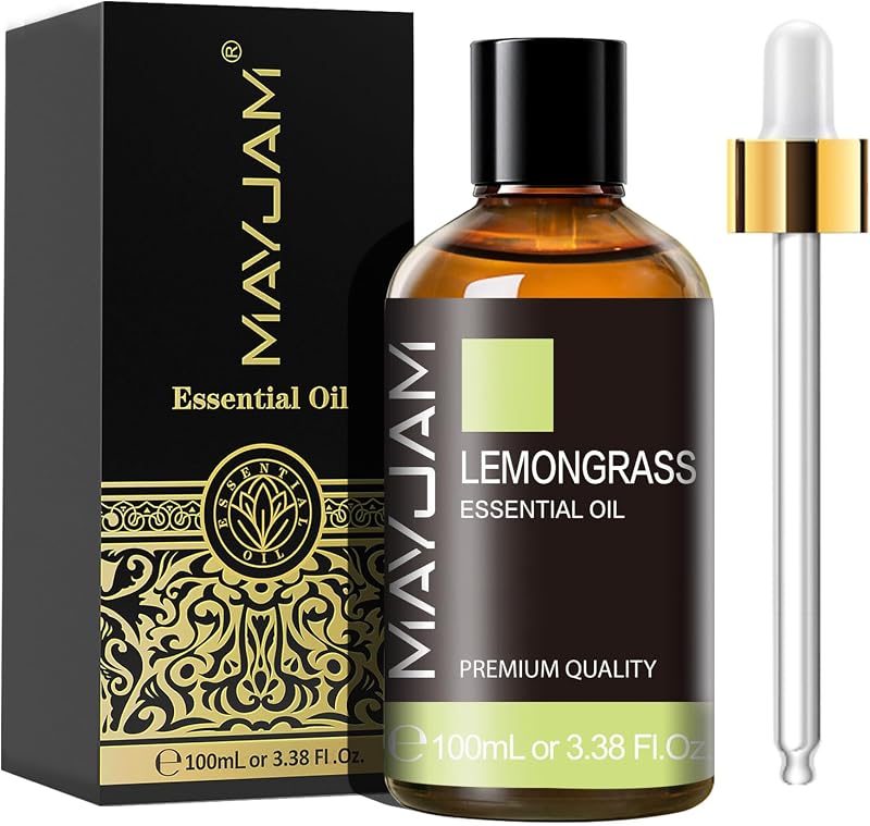 MAYJAM Lemongrass Essential Oil 100ML Diffuser Humidifier DIY Home Office