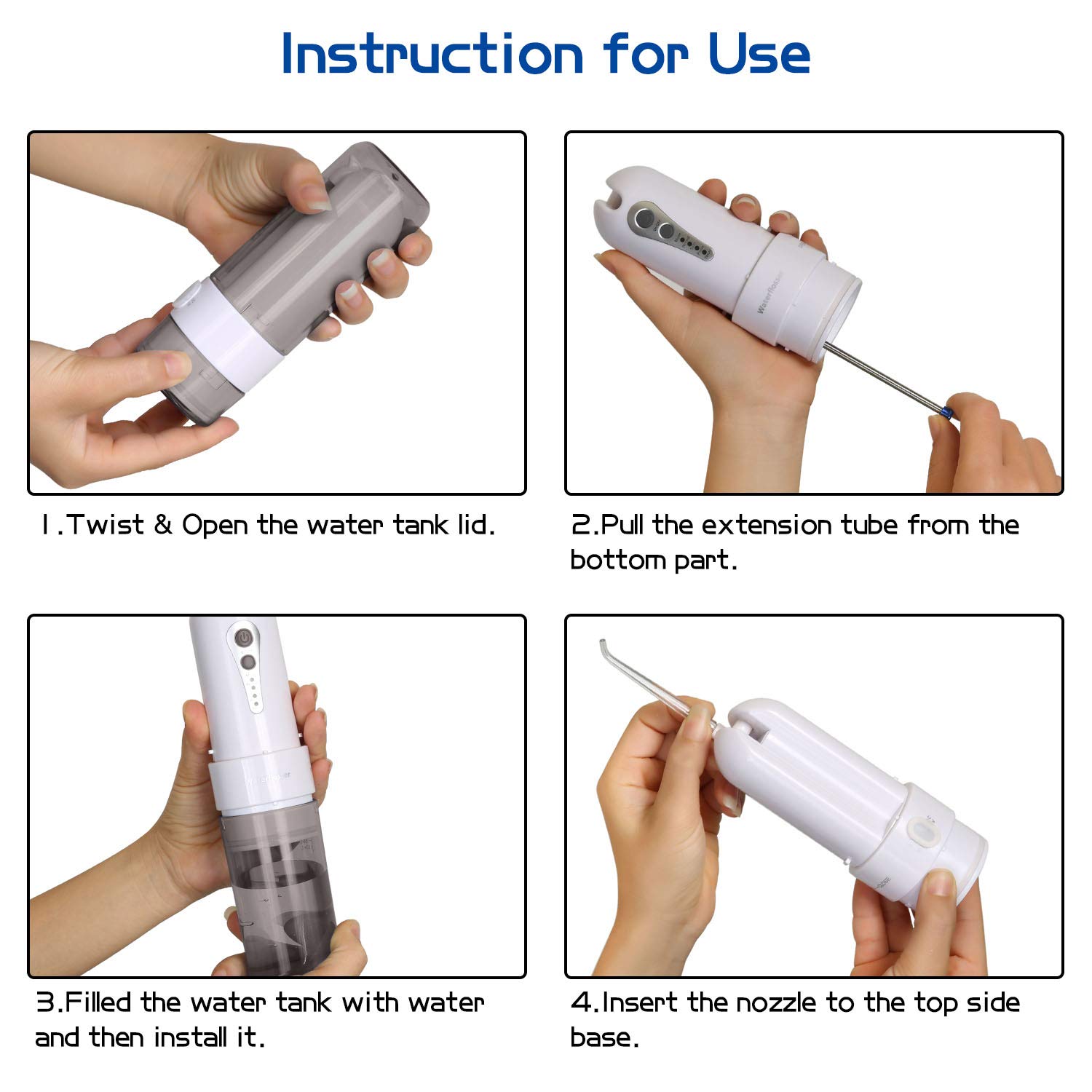 Water Flossers for Teeth,Small Water Flosser Portable for Trave(Grey)