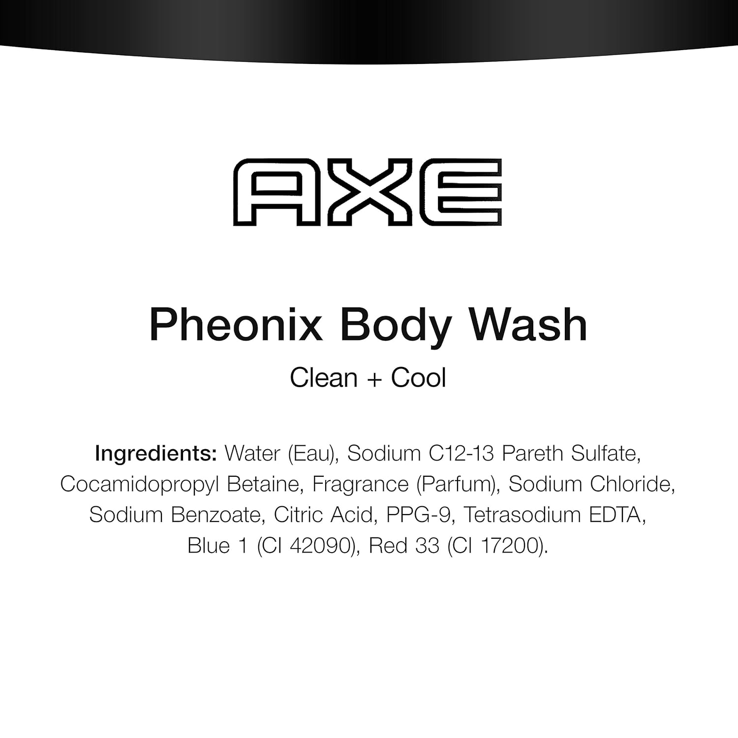 AXE Men's Body Wash for a Clean and Cool Feel Phoenix Dermatologist Tested Body Wash for Men 16 oz 4 Count : Beauty