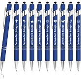 WYPAS Bulk Custom Pens - Personalized with Name, Engraved Text/Logo - Stylus Tip, Black Ink - Options for Corporate Gatherings, Events &amp; Business Gifts (Blue)