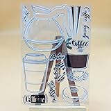Coffee Time Clear Stamps for Card Making & Scrapbooking (Teapot)