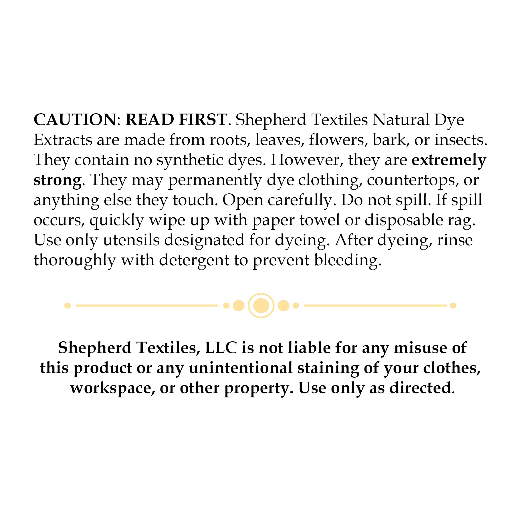 Shepherd Textiles French Weld Extract Natural Dye, 1 oz.